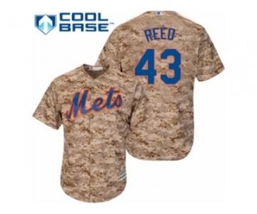 Men's Majestic New York Mets #43 Addison Reed Replica Camo Alternate Cool Base MLB Jersey