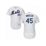 Men's Majestic New York Mets #45 Zack Wheeler White Flexbase Authentic Collection MLB Jersey