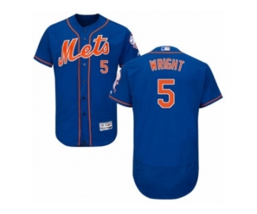 Men's Majestic New York Mets #5 David Wright Royal Blue Flexbase Authentic Collection MLB Jersey