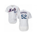 Men's Majestic New York Mets #52 Yoenis Cespedes White Flexbase Authentic Collection MLB Jersey