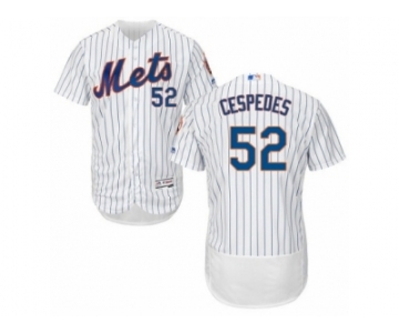 Men's Majestic New York Mets #52 Yoenis Cespedes White Flexbase Authentic Collection MLB Jersey