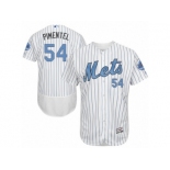 Men's Majestic New York Mets #54 Stolmy Pimentel Authentic White 2016 Father's Day Fashion Flex Base MLB Jersey