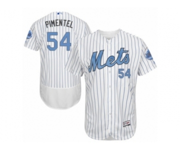 Men's Majestic New York Mets #54 Stolmy Pimentel Authentic White 2016 Father's Day Fashion Flex Base MLB Jersey