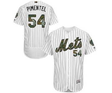 Men's Majestic New York Mets #54 Stolmy Pimentel Authentic White 2016 Memorial Day Fashion Flex Base MLB Jersey