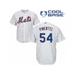 Men's Majestic New York Mets #54 Stolmy Pimentel Authentic White Home Cool Base MLB Jersey