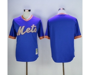 Men's New York Mets 1983 Blank Mitchell & Ness Royal Authentic Throwback Jersey