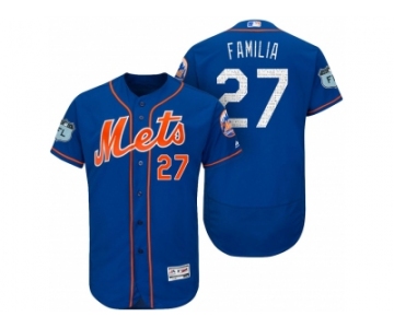 Men's New York Mets #27 Jeurys Familia 2017 Spring Training Flex Base Authentic Collection Stitched Baseball Jersey