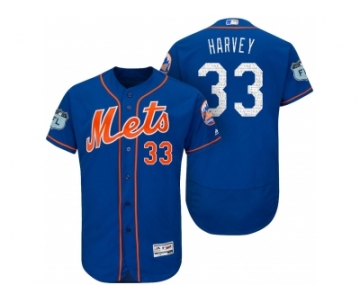 Men's New York Mets #33 Matt Harvey 2017 Spring Training Flex Base Authentic Collection Stitched Baseball Jersey