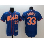 Men's New York Mets #33 Matt Harvey Majestic Royal Blue Flexbase Authentic Collection Player Jersey