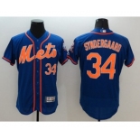 Men's New York Mets #34 Noah Syndergaar Majestic Royal Blue Flexbase Authentic Collection Player Jersey