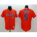 Men's New York Mets #5 David Wright Majestic Orange Flexbase Authentic Collection Player Jersey