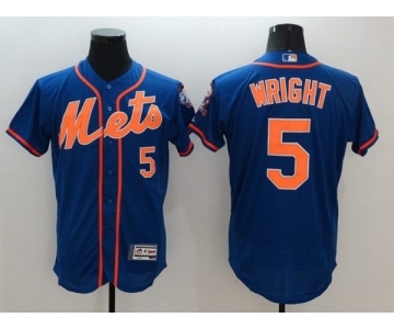 Men's New York Mets #5 David Wright Majestic Royal Blue Flexbase Authentic Collection Player Jersey