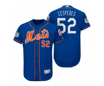 Men's New York Mets #52 Yoenis Cespedes 2017 Spring Training Flex Base Authentic Collection Stitched Baseball Jersey