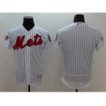 Men's New York Mets Blank Majestic White Fashion Stars & Stripes Flex Base Jersey