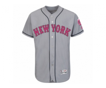 Men's New York Mets Majestic Blank Gray Fashion 2016 Mother's Day Flex Base Team Jersey