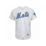 Men's New York Mets Majestic Blank White Fashion 2016 Father's Day Flex Base Team Jersey