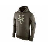 Men's New York Mets Nike Olive Salute To Service KO Performance Hoodie