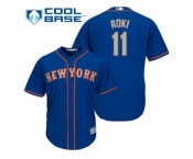 New York Mets #11 Norichika Aoki Replica Royal Blue Alternate Road Cool Base MLB Jersey