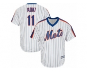 New York Mets #11 Norichika Aoki Replica White Alternate Cool Base MLB Jersey