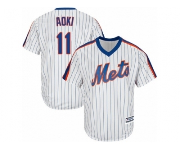 New York Mets #11 Norichika Aoki Replica White Alternate Cool Base MLB Jersey