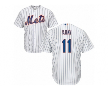 New York Mets #11 Norichika Aoki Replica White Home Cool Base MLB Jersey