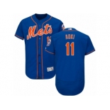 New York Mets #11 Norichika Aoki Royal Blue Flexbase Authentic Collection MLB Jersey