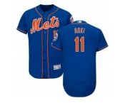 New York Mets #11 Norichika Aoki Royal Blue Flexbase Authentic Collection MLB Jersey