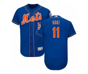 New York Mets #11 Norichika Aoki Royal Blue Flexbase Authentic Collection MLB Jersey