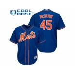 New York Mets #45 Tug McGraw Blue Alternate Home Cool Base Stitched Baseball Jersey