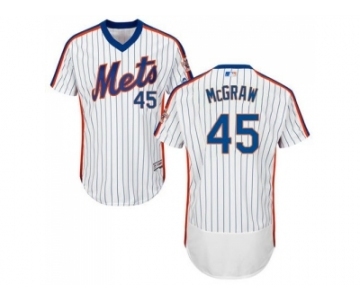 New York Mets #45 Tug McGraw White(Blue Strip) Flexbase Authentic Collection Alternate Stitched Baseball Jersey