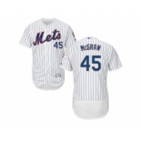 New York Mets #45 Tug McGraw White(Blue Strip) Flexbase Authentic Collection Stitched Baseball Jersey