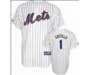 mlb jerseys new york mets #1 castilld white(blue strip)