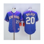 mlb jerseys new york mets #20 walker blue[number grey]