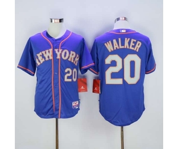 mlb jerseys new york mets #20 walker blue[number grey]