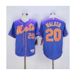 mlb jerseys new york mets #20 walker blue[number orange]