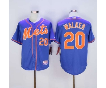 mlb jerseys new york mets #20 walker blue[number orange]