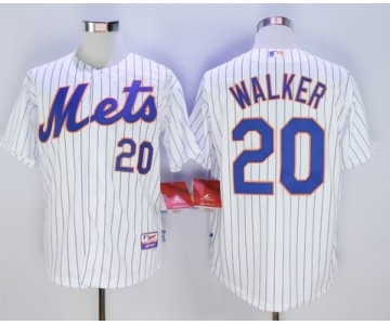 mlb jerseys new york mets #20 walker white(blue strip)