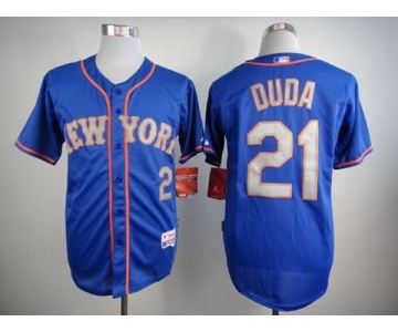 mlb jerseys new york mets #21 duda blue