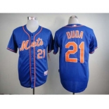 mlb jerseys new york mets #21 duda blue[number orange]