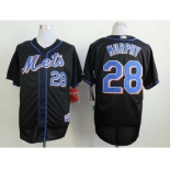 mlb jerseys new york mets #28 murphy black