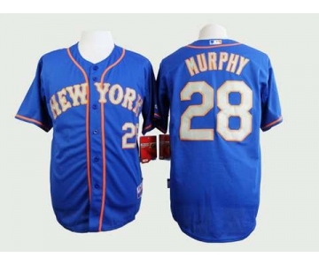 mlb jerseys new york mets #28 murphy blue