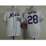 mlb jerseys new york mets #28 murphy white