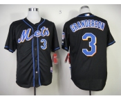 mlb jerseys new york mets #3 granderson black[2013 mlb all star patch]