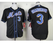 mlb jerseys new york mets #3 granderson black