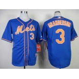 mlb jerseys new york mets #3 granderson blue[number orange]