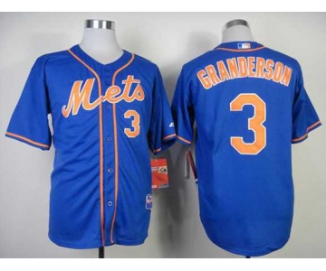 mlb jerseys new york mets #3 granderson blue[number orange]