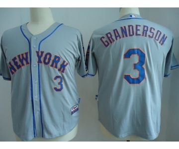 mlb jerseys new york mets #3 granderson grey