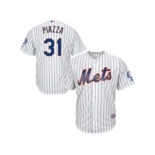 mlb jerseys new york mets #31 piazza white(blue strip 2016 Hall Of Fame Induction)