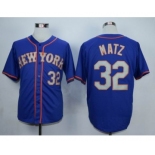 mlb jerseys new york mets #32 matz blue[number grey]