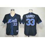 mlb jerseys new york mets #33 harvey black